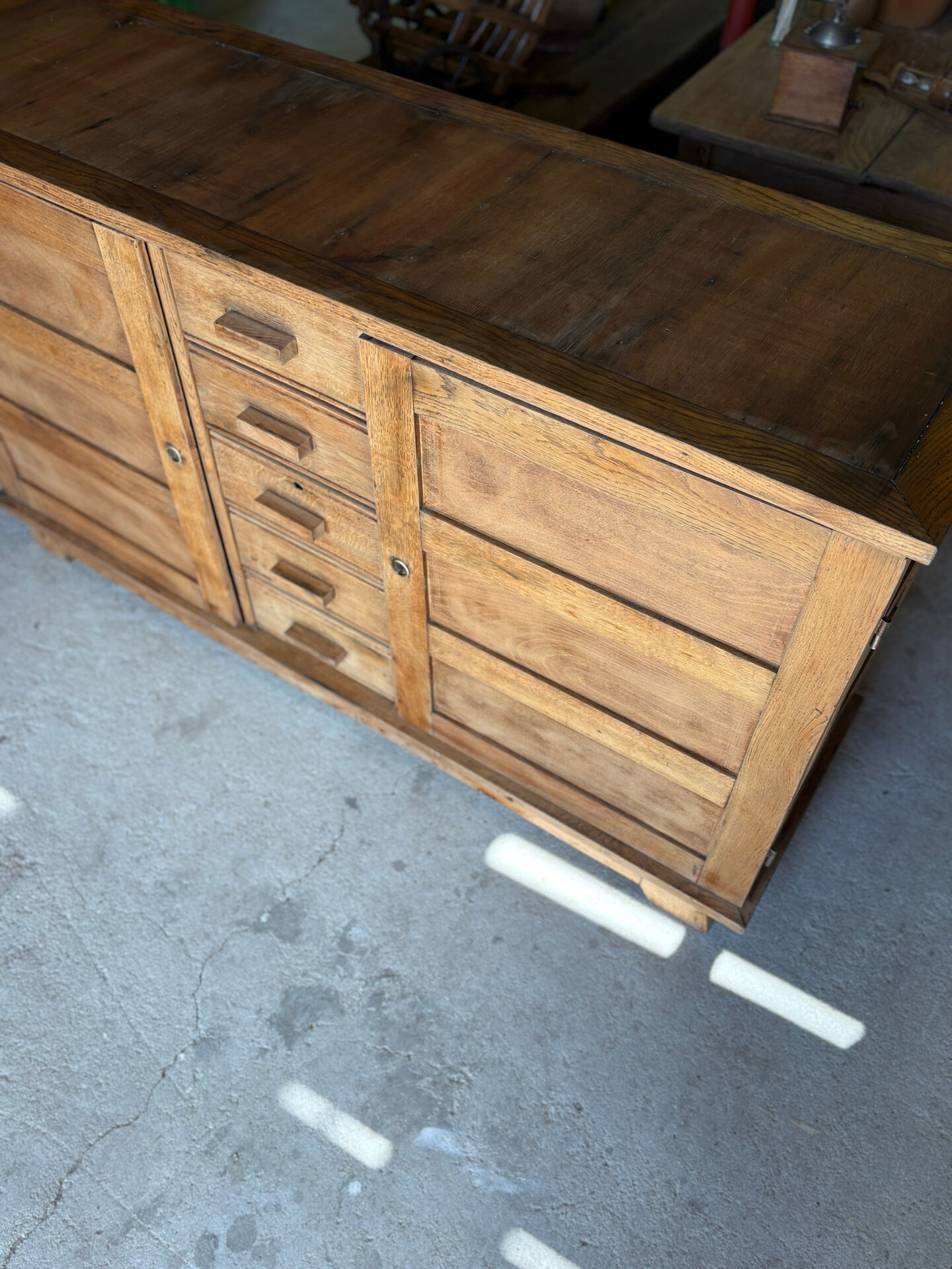 Renovated antique solid wood sideboard
