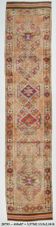 Tapis coureur turc orange clair et rouge, 87x410 cm