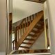 Mirror with glazing beads, Deknudt design, Belgium, 1970s