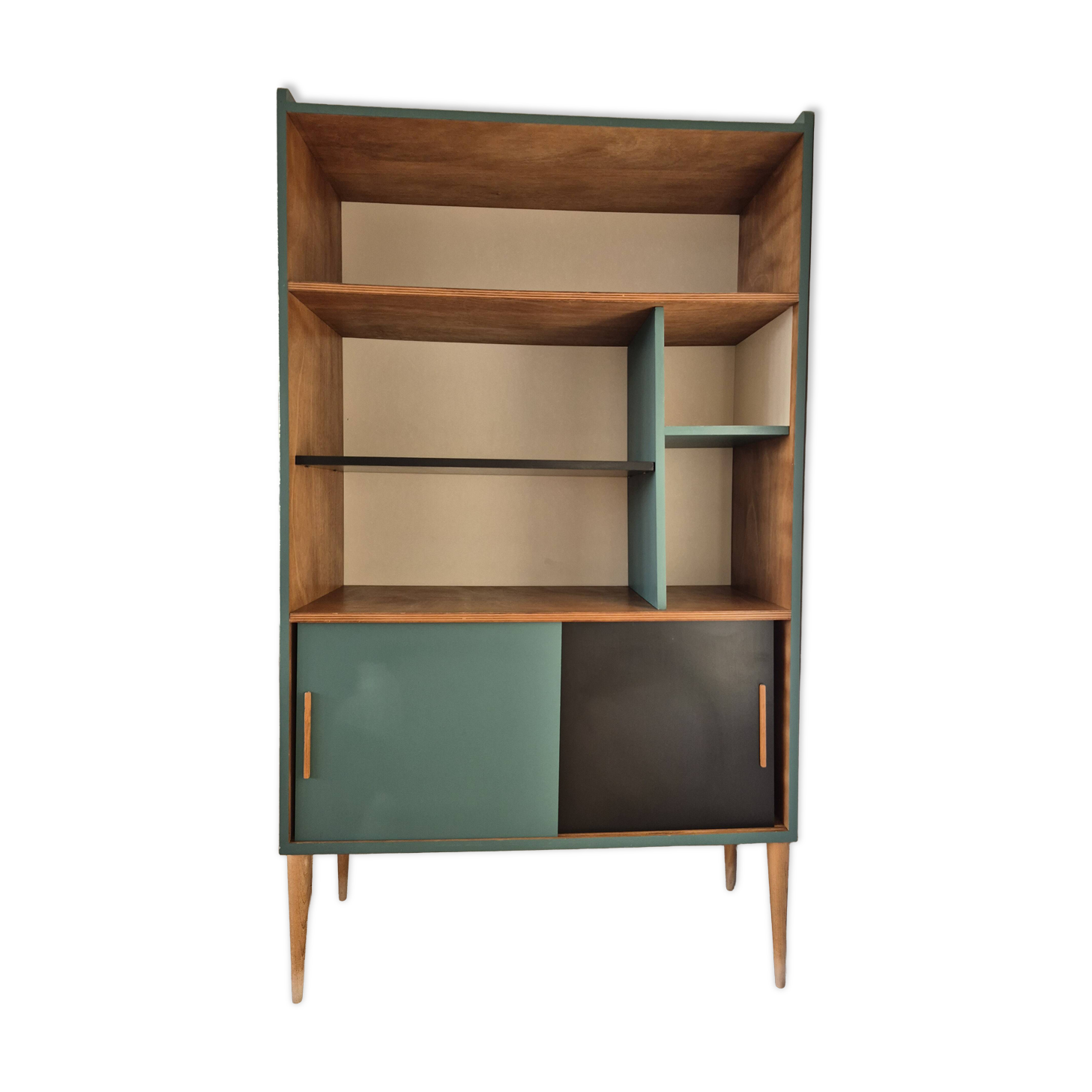 Buffet haut scandinave bleu et noir