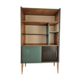 Scandinavian blue and black sideboard