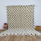 Handmade moroccan polka dot berber rug 294 x 194 cm