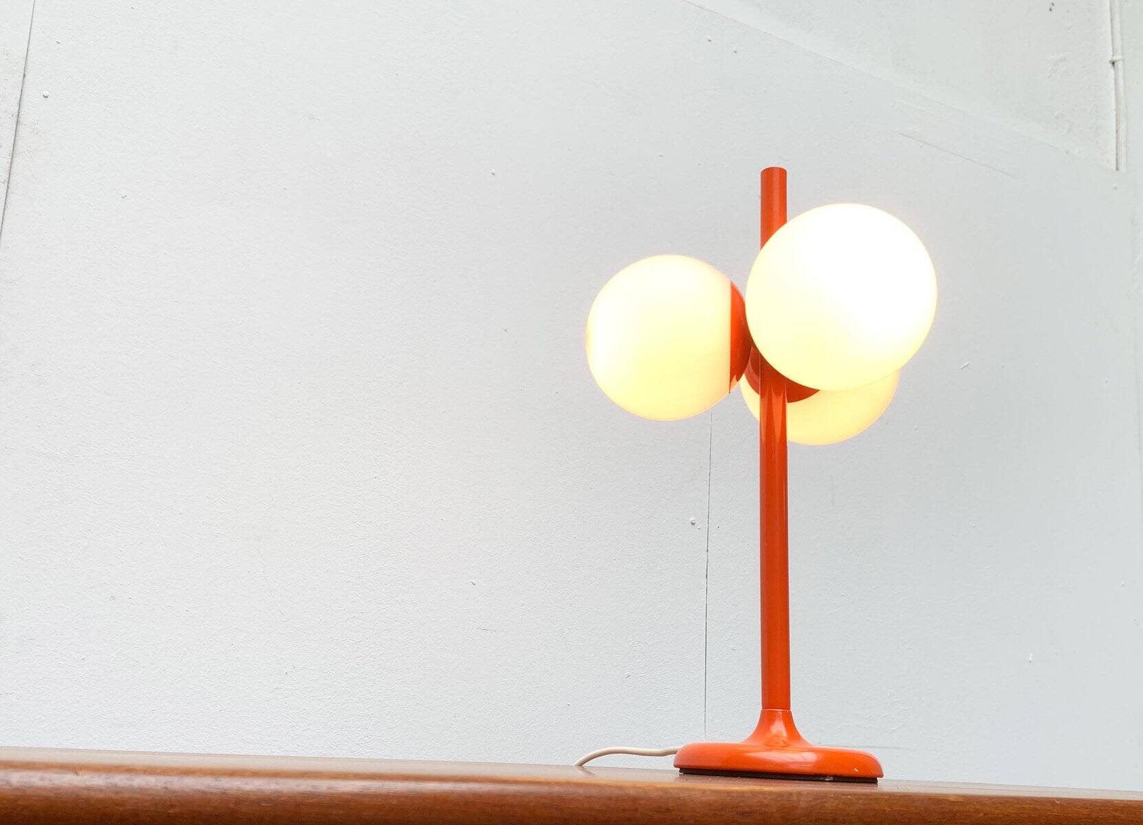 German table lamp from the mid-century space age by Kaiser Idell / Kaiser Leuchten.