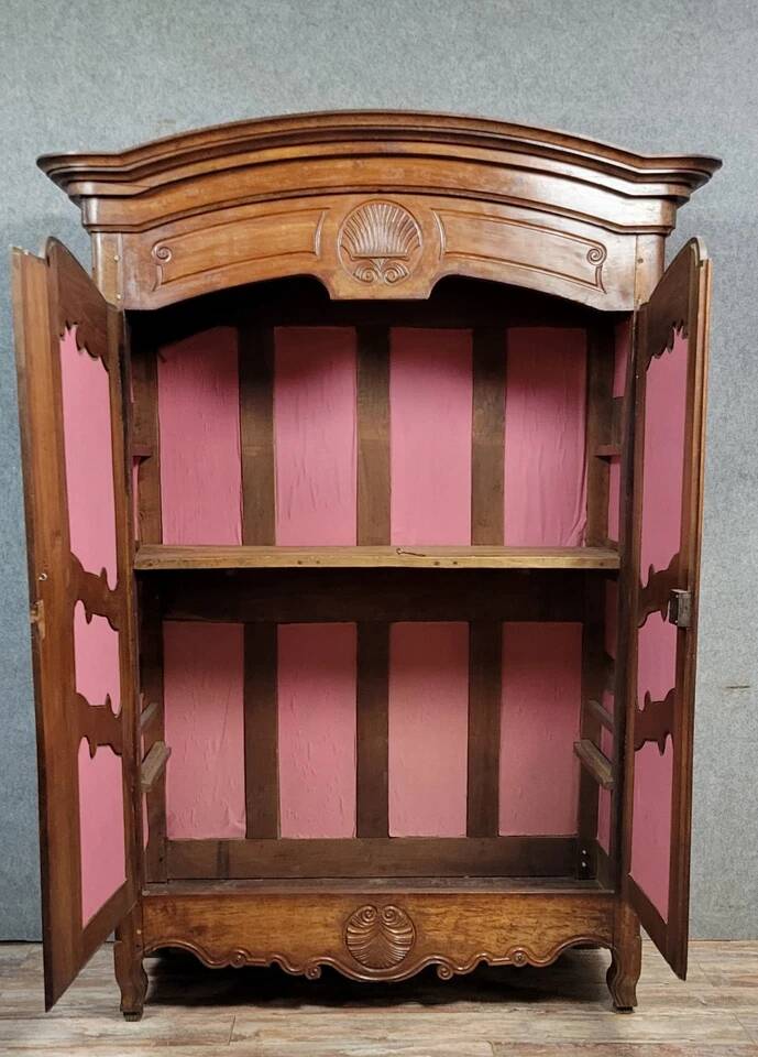 Charolais Louis XV period walnut armoire circa 1750