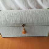 Vintage wood and fabric box