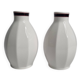 Set of 2 Villeroy & Boch porcelain bottles – GEO model, Luxembourg, 11