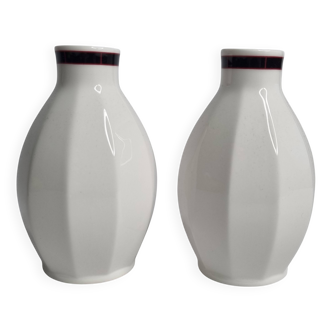Lot de 2 flacons en porcelaine Villeroy & Boch – Modèle GEO, Luxembourg, 11