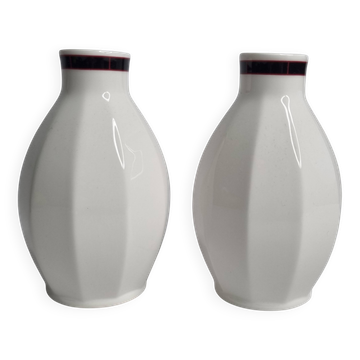 Lot de 2 flacons en porcelaine Villeroy & Boch – Modèle GEO, Luxembourg, 11