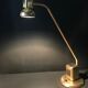 Golden metal lamp, Vrieland design, 1970