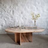 Veined pink marble coffee table