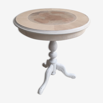 Vintage wood pedestal base tripod