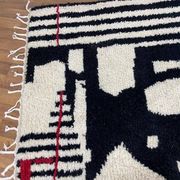Traditional handmade pure wool Berber rug size 100 x 200 cm
