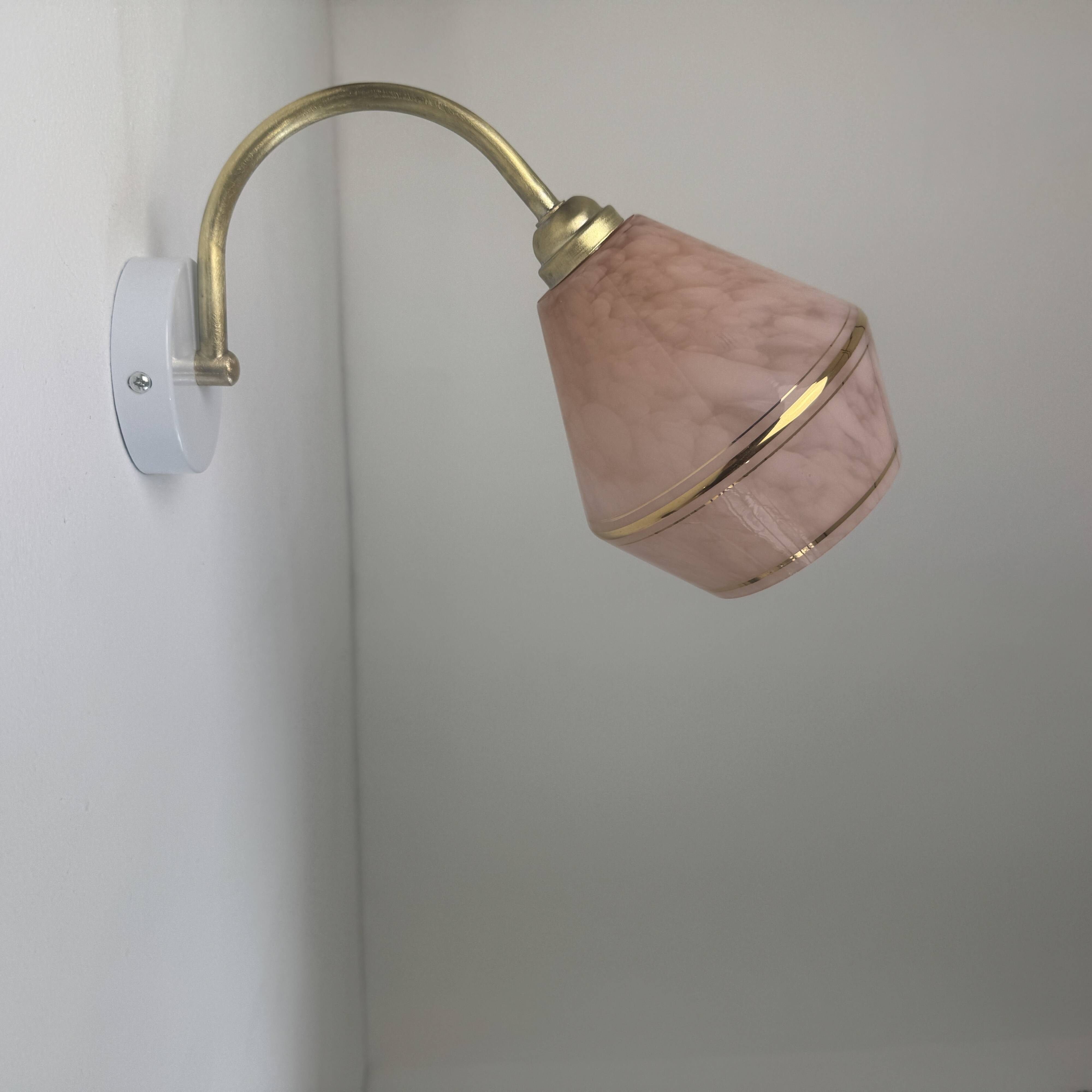 Paire d’appliques en verre de Clichy vintage