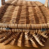 Vintage wicker picnic basket