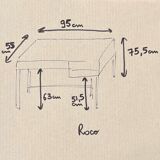 Wooden desk metal feet