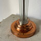 Art Deco mushroom table lamp in glass and copper