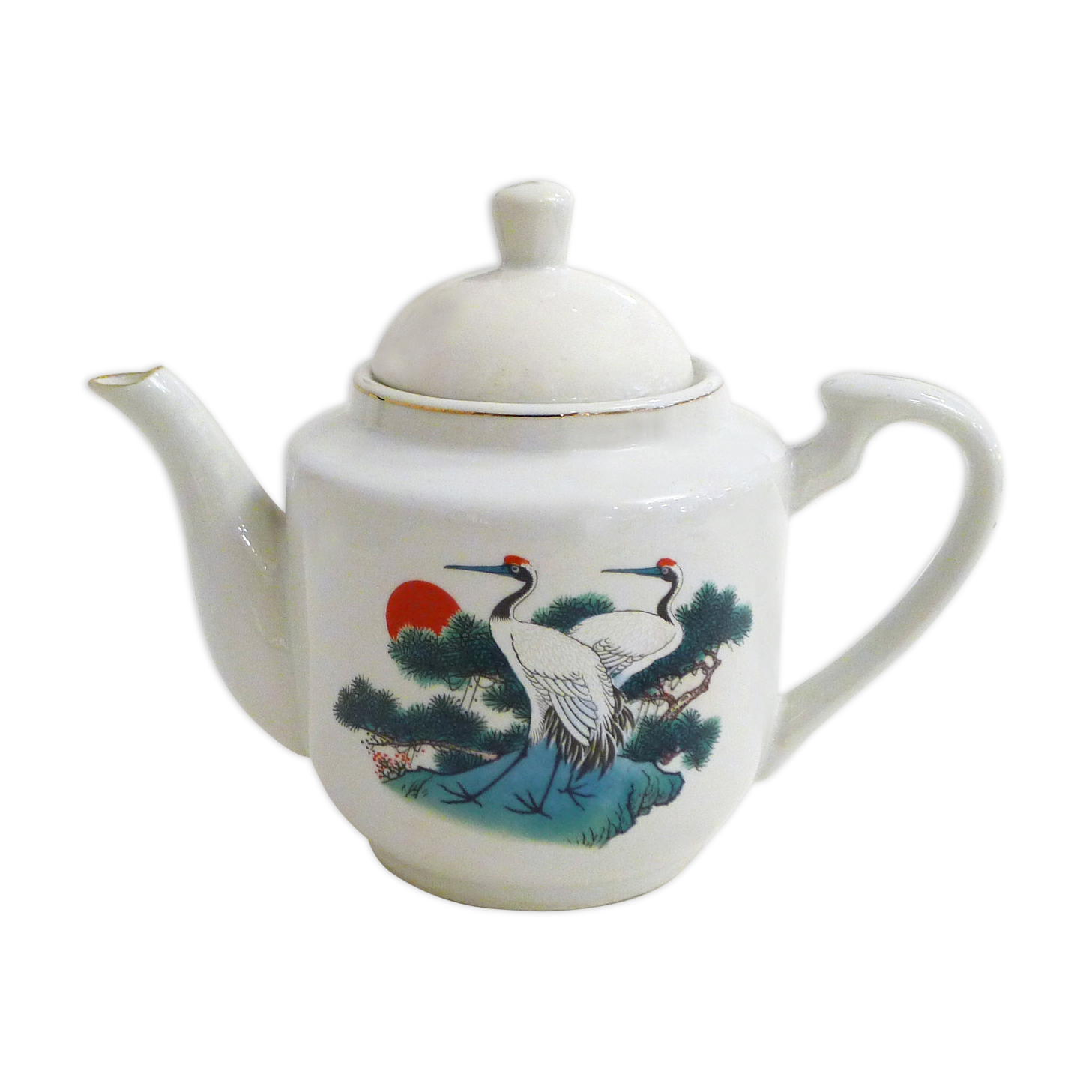 Japanese-style porcelain teapot