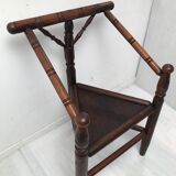 Pair of antique English triangular armchairs 1900s