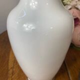 White glass vase