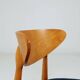 Vintage Scandinavian boucle navy blue chairs set of 4