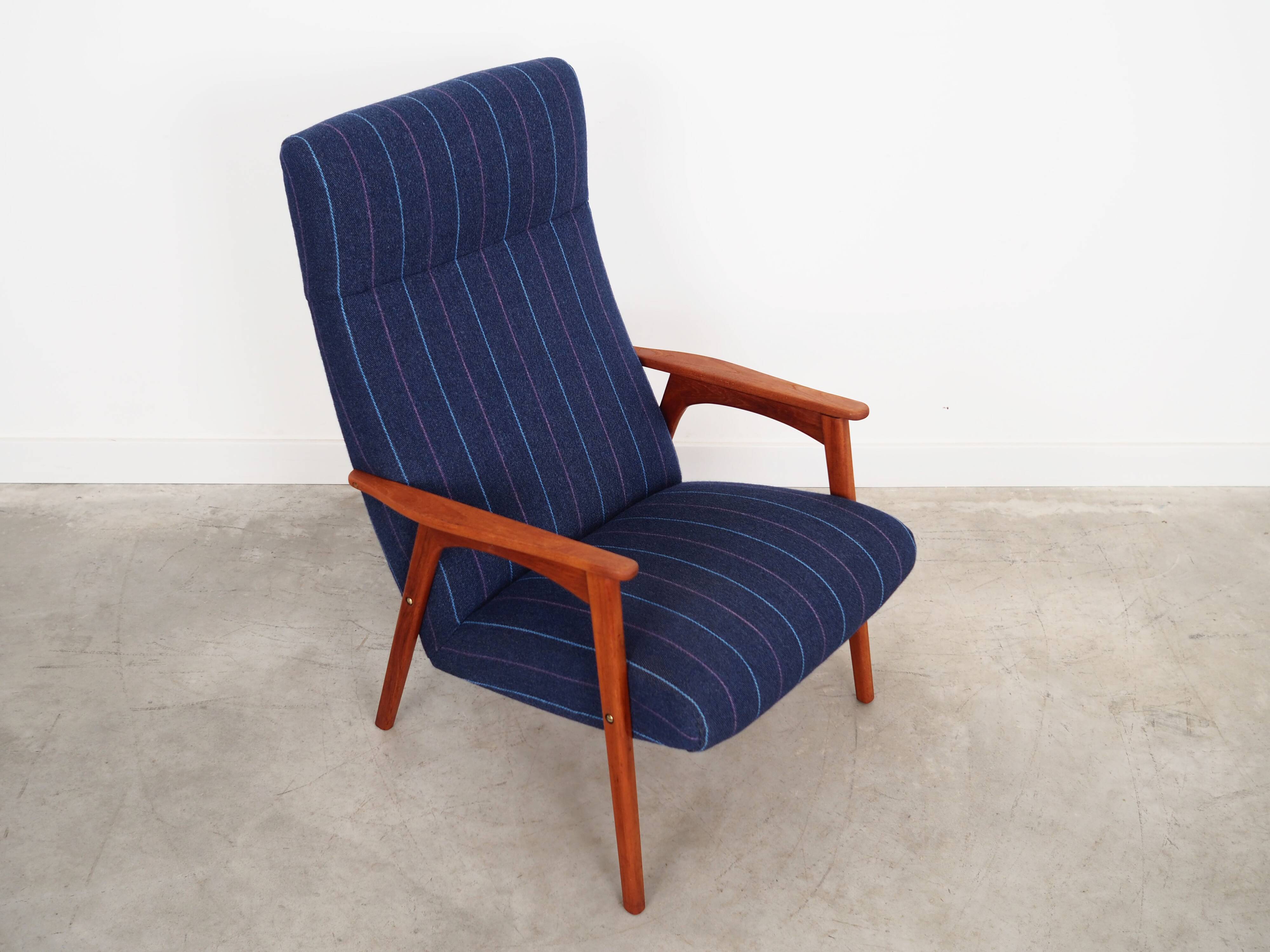 Fauteuil en teck, design danois, années 1970, production : Danemark