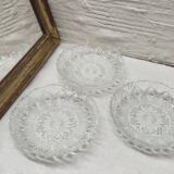 Lot of 3 cut glass trays.