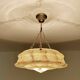 Art Deco pendant light in amber marble glass