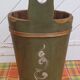 Hand-painted wooden umbrella stand
