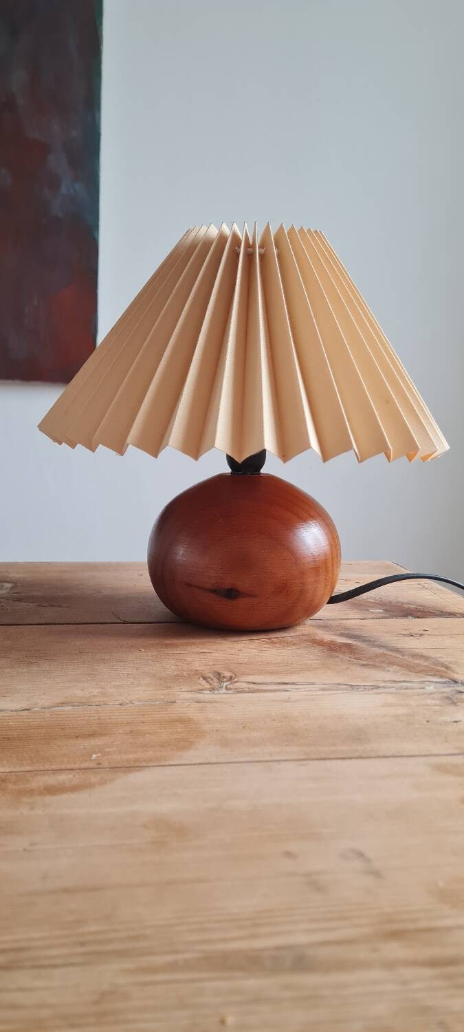 Walnut wood ball lamp