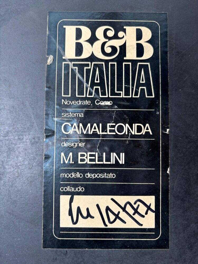 Camaleonda Lounge Sofa in Cognac Leather by Mario Bellini for B&B Italia, 1973, Set of 4