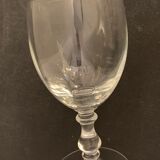 6 verres à pied soufflés et gravés en cristal La Rochère