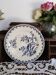 Gien earthenware plate, Terre de fer, Chardons model