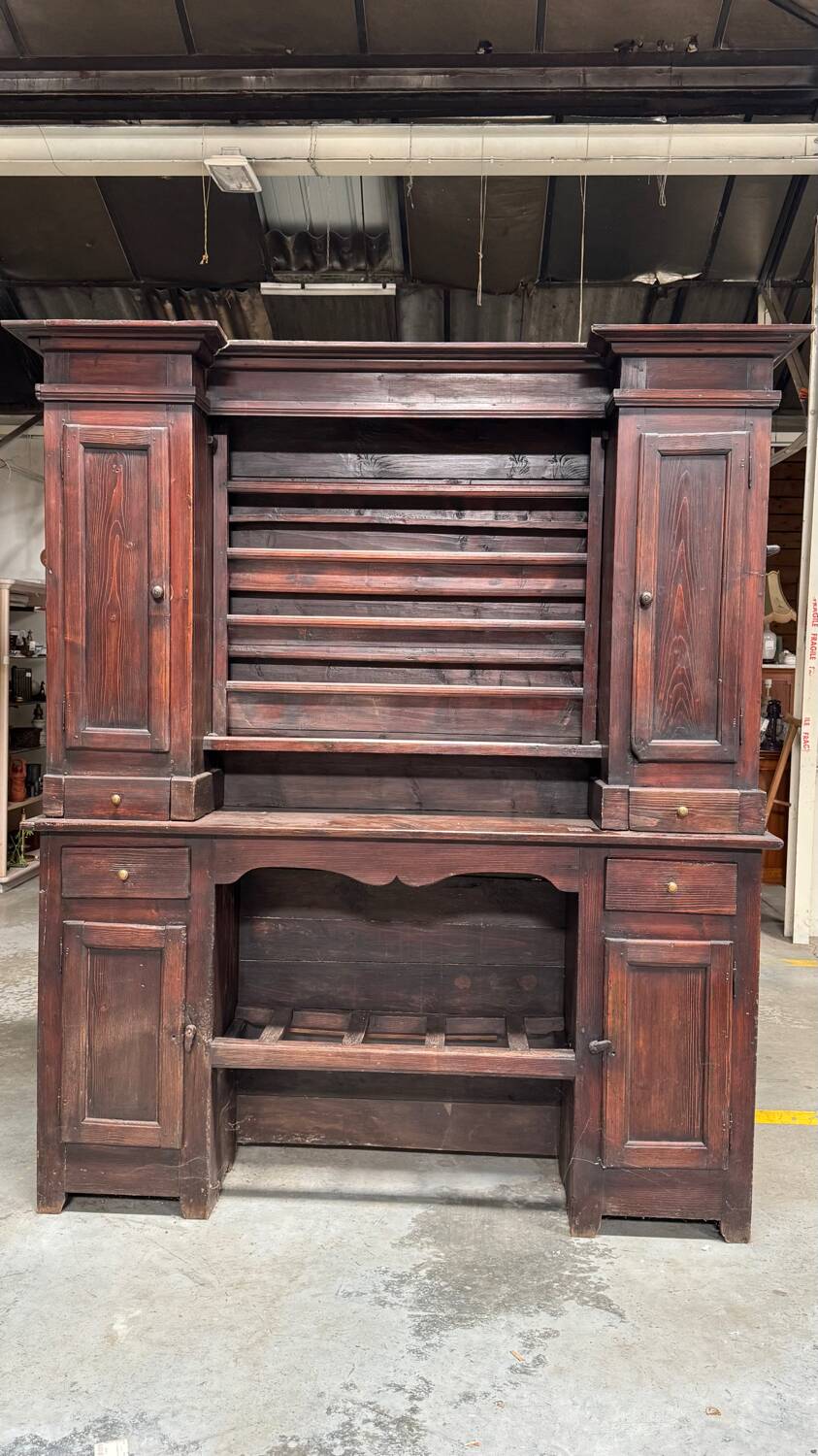 19th century folk art credenza