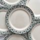 6 ironstone dessert plates “Palmettes” Boch Freres La Louvière