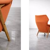 Vintage Mid-Century Elm Wing Master Chair by Thorbjörn Afdal for Bruksbo