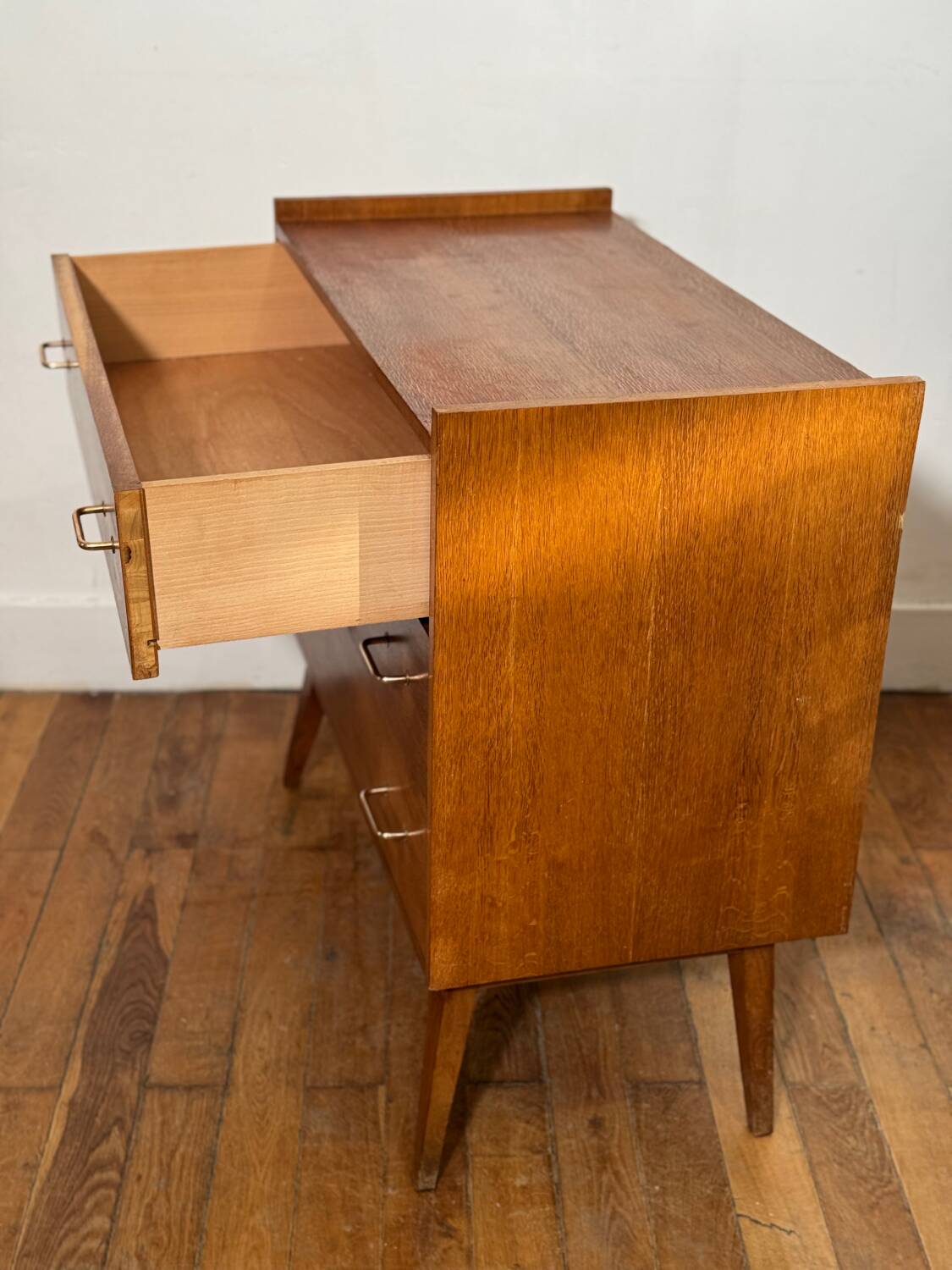 Vintage chest of drawers with compass feet