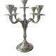 Vintage Orbisa 5-branch chandelier in silver-plated metal, Alpaca base.