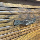 1930s Art Deco 2-part oak kitchen sideboard
