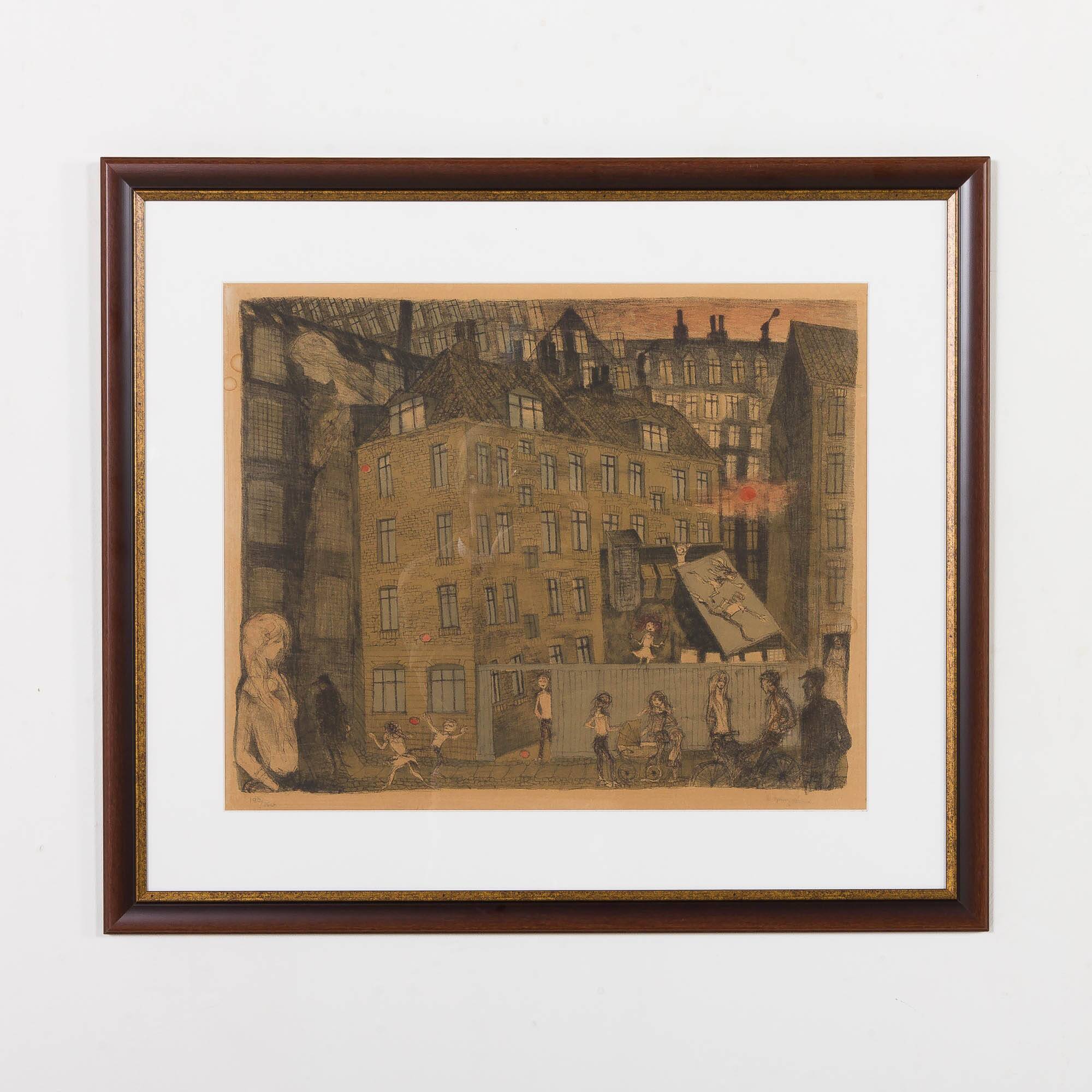 Vintage lithograph by Ib Spang Olsen