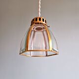 Suspension design en laiton et verre transparent (5 disponibles)