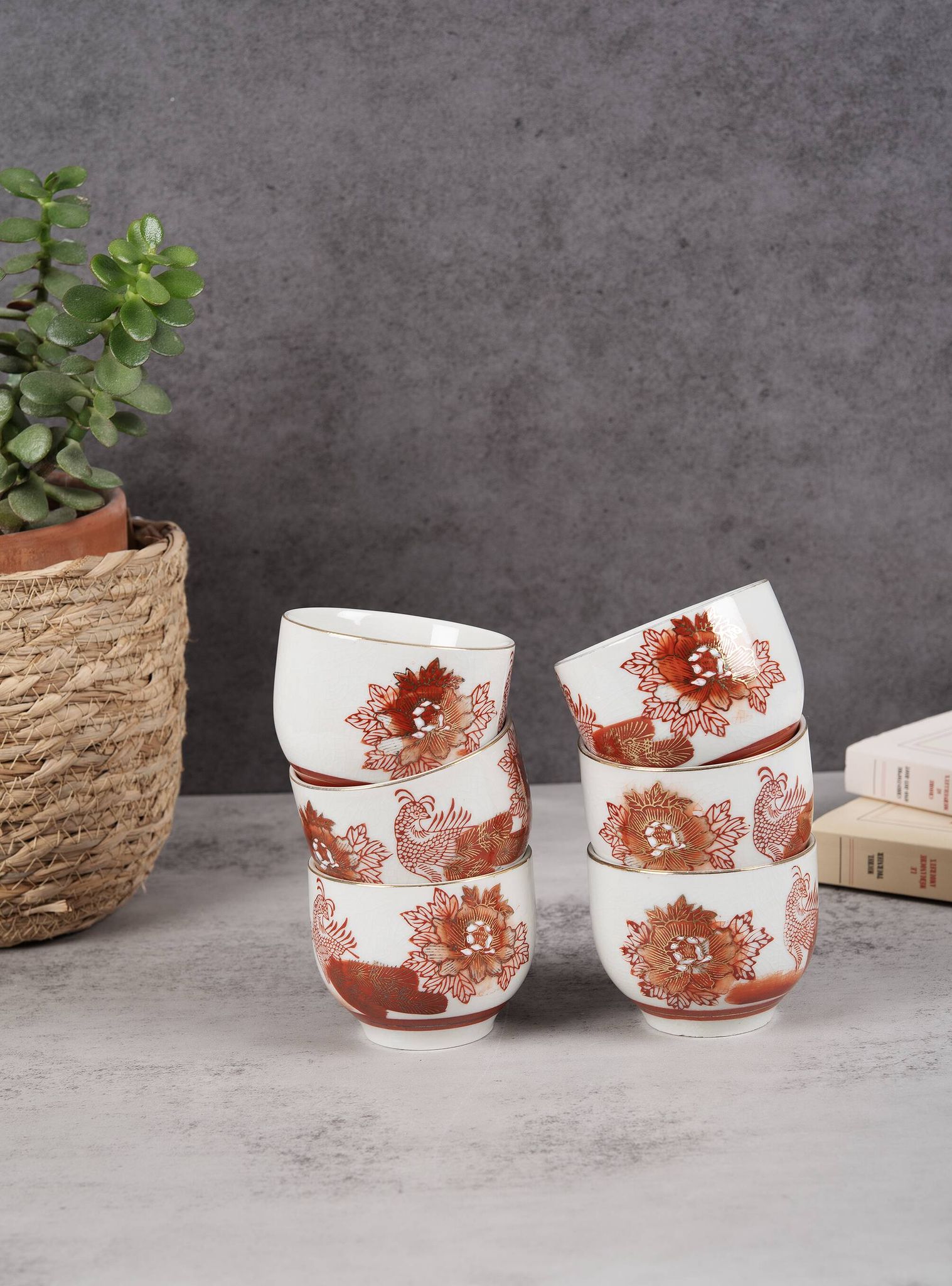 Set of 6 tea cups, JAPAN