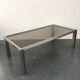 70s coffee table in chrome and smoked glass