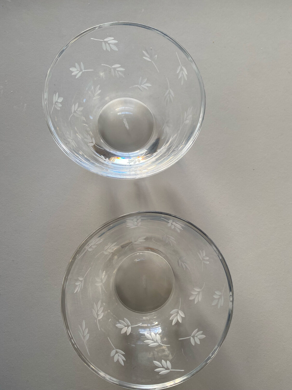 2 crystal bowls JG Durand