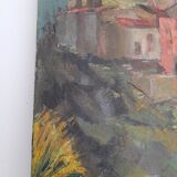 Tableau ancien paysage peinture à l'huile