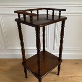 Phone table, wooden two trays