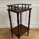 Phone table, wooden two trays