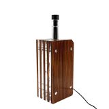 Hollywood regency wood and lucite table lamp base, Italy, 1970s