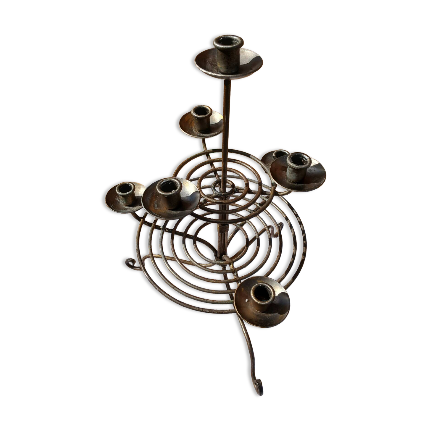 Wrought iron chandelier with 7 candles