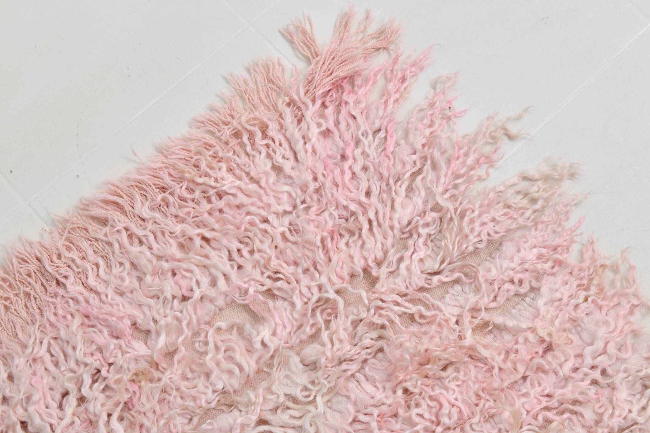 Tapis de couloir turc vintage rose pastel doux 3x10, 110x313 cm SK 70357