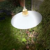 Vintage white opaline pendant light